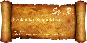 Szekerka Robertina névjegykártya